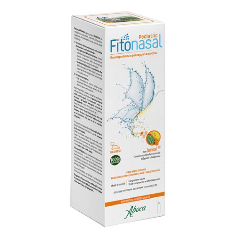 Fitonasal Pediatric Spray Nebulizzatore 125 ml Confezione di Aboca Fitonasal Pediatric Spray Nebulizzatore 125 ml per congestione nasale e naso chiuso dei bambini